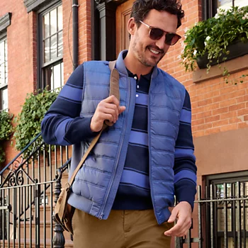 Men's Mixed Media Gilet